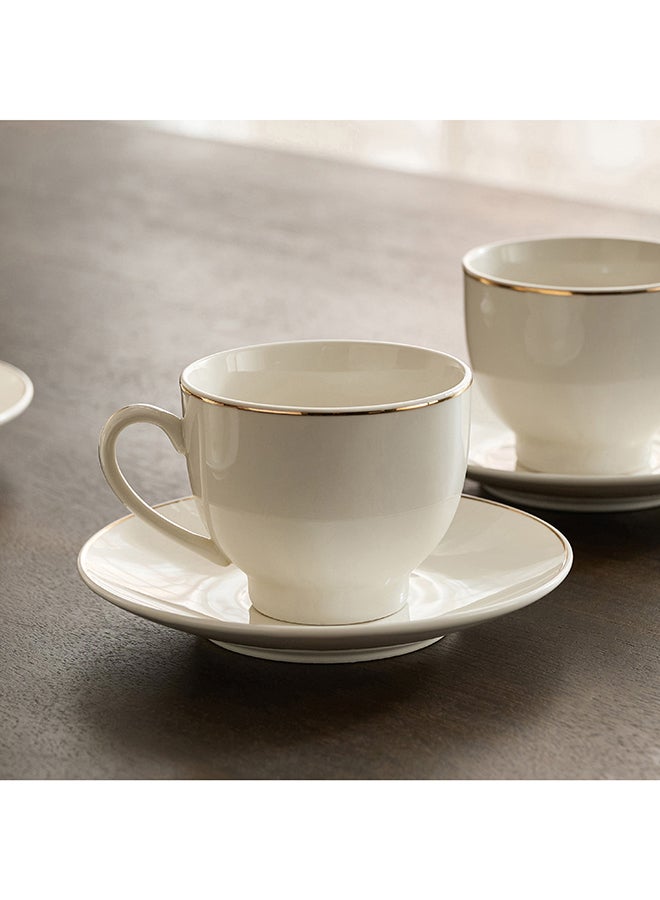 Home Box Layali Noor 8pc Cup Saucer Set for Elegant Dining - Image 2
